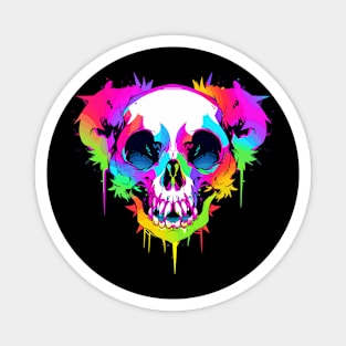 Trippy EDM Panda Techno Festival Rave Magnet